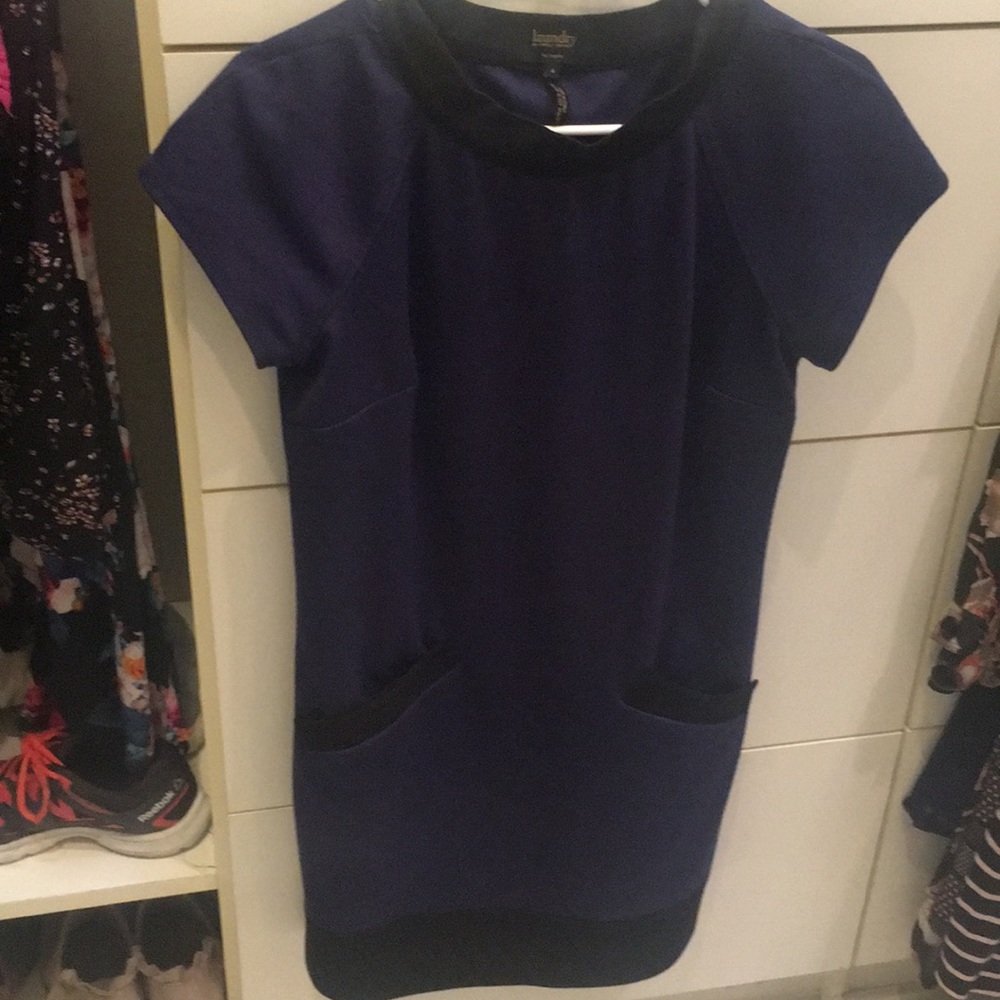 Navy shift dress